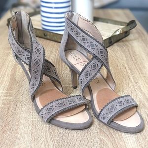 2/$10 Sole Society Suede Gray Venus Sandal